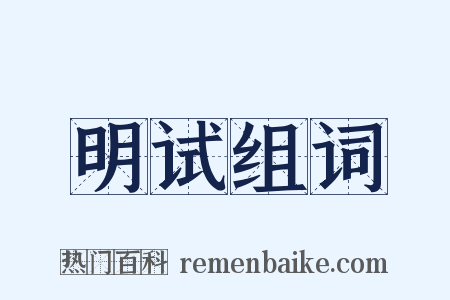 明试组词是什么意思的图片